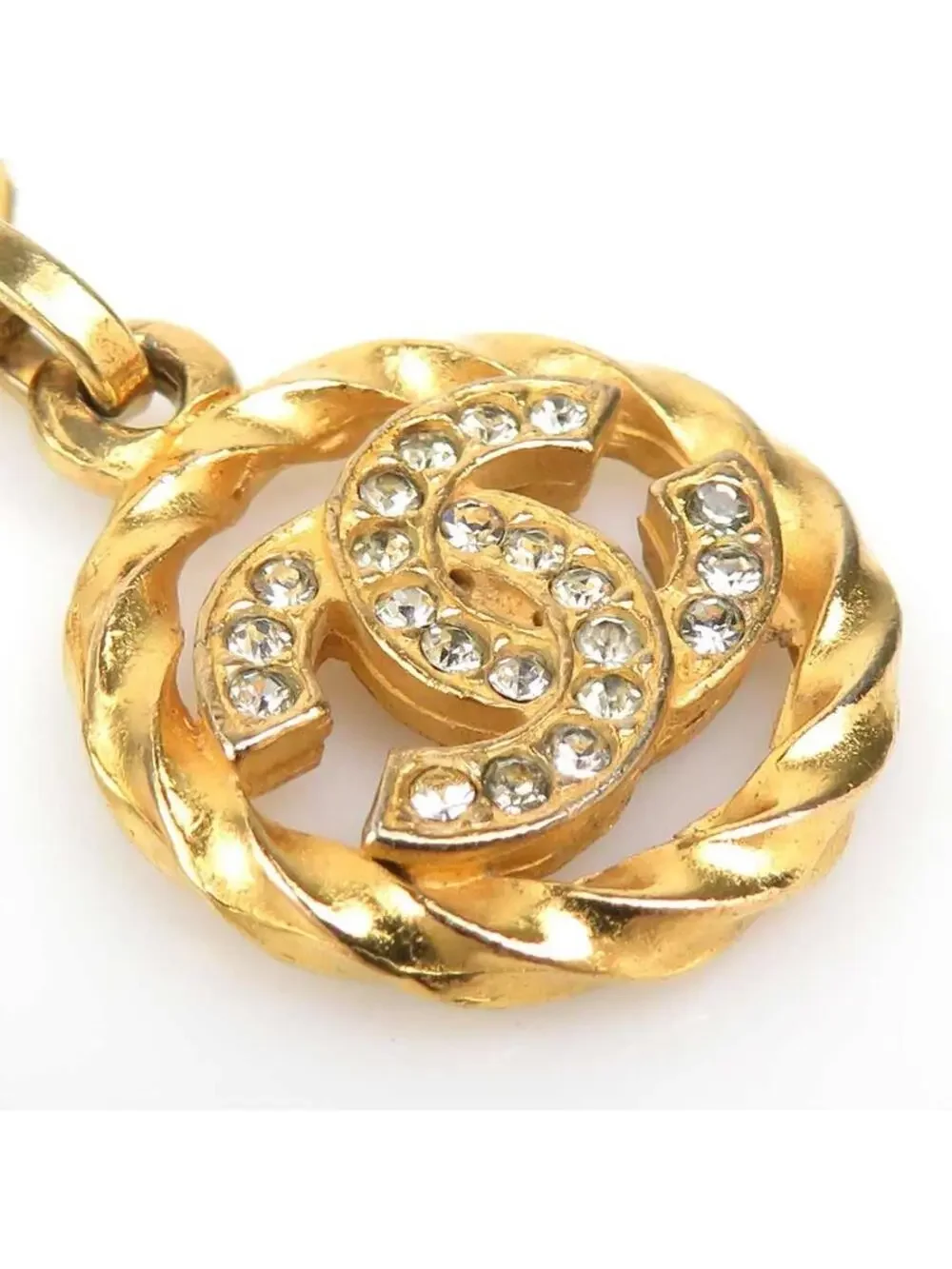 Auth Chanel Cc Logo Necklace #293548C48B